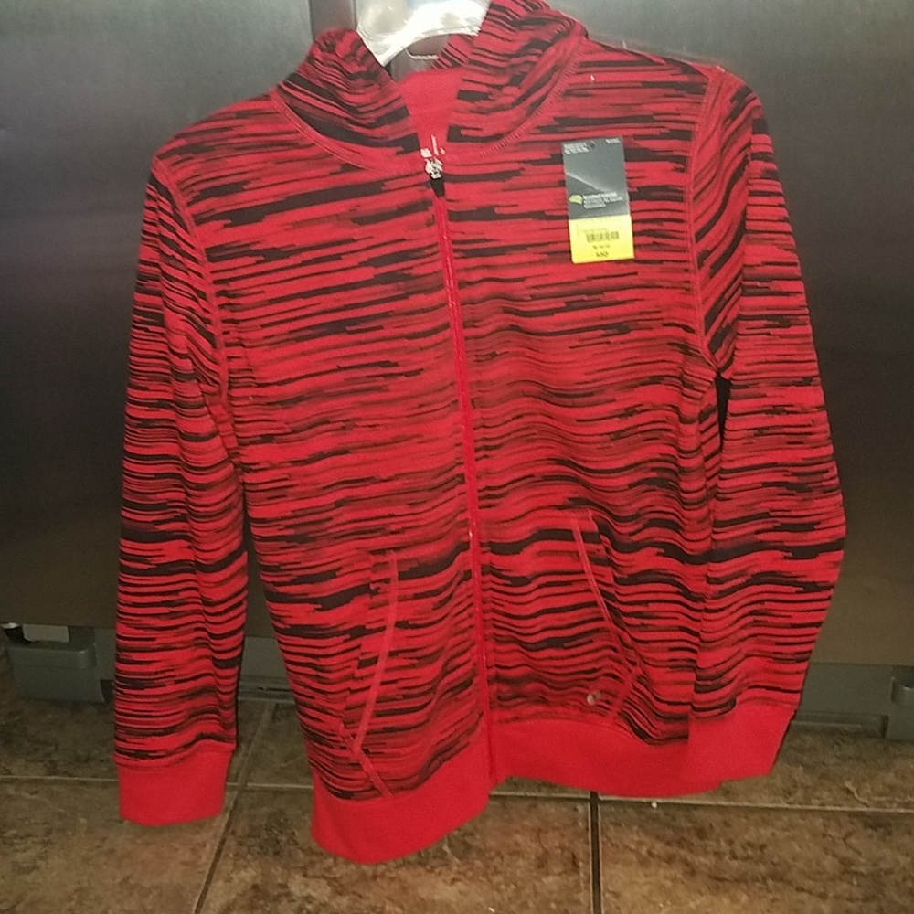 boys 10/12 zip up sweater with hood